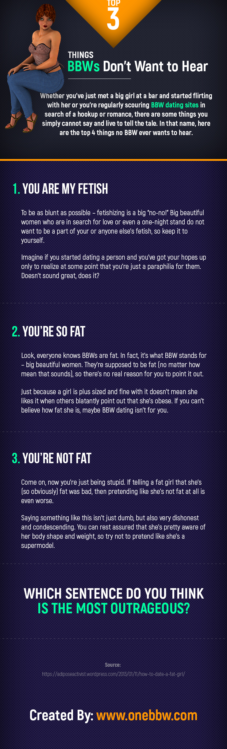 Top 4 Things BBWs Don’t Want to Hear