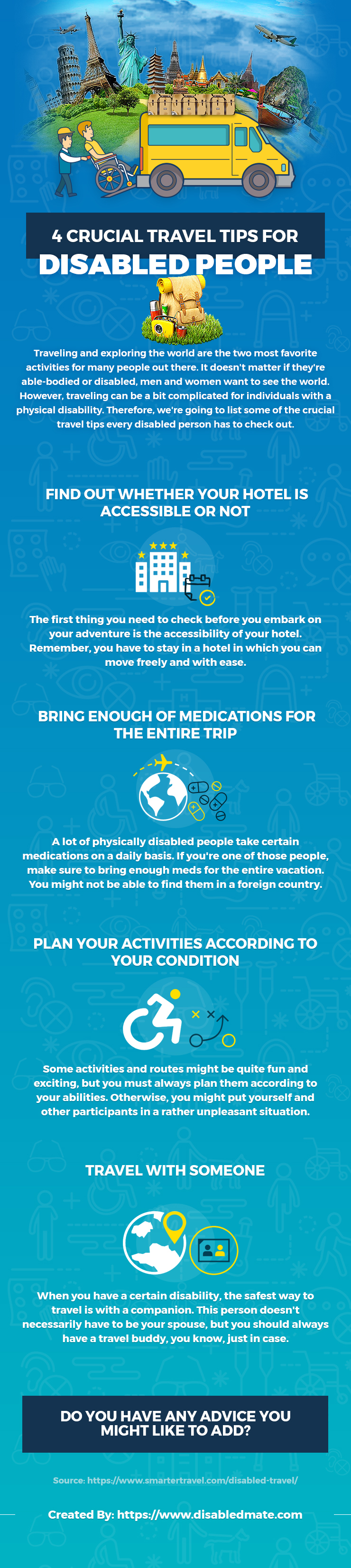 4 Crucial Travel Tips for Disabled People