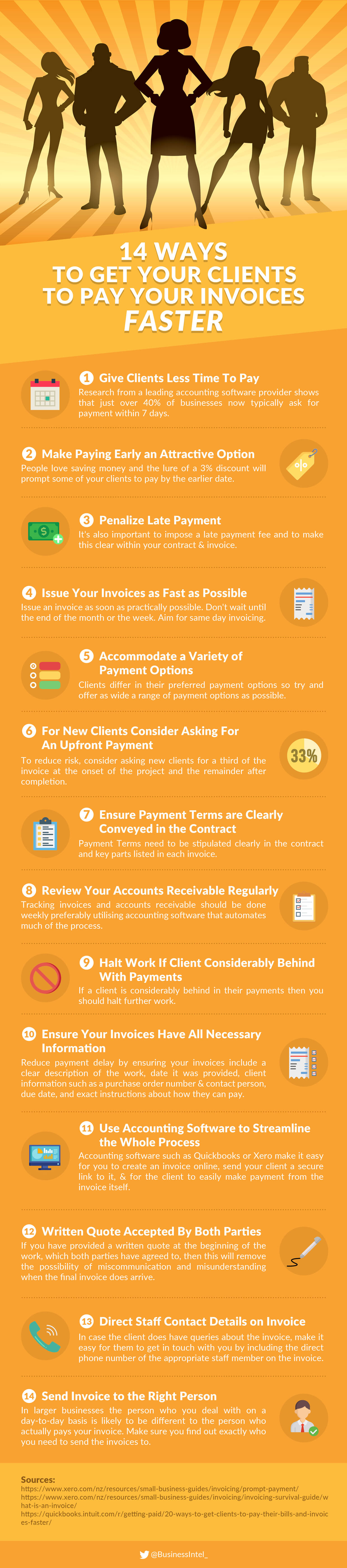 14 Ways To Get Your Clients to Pay Your Invoices Faster