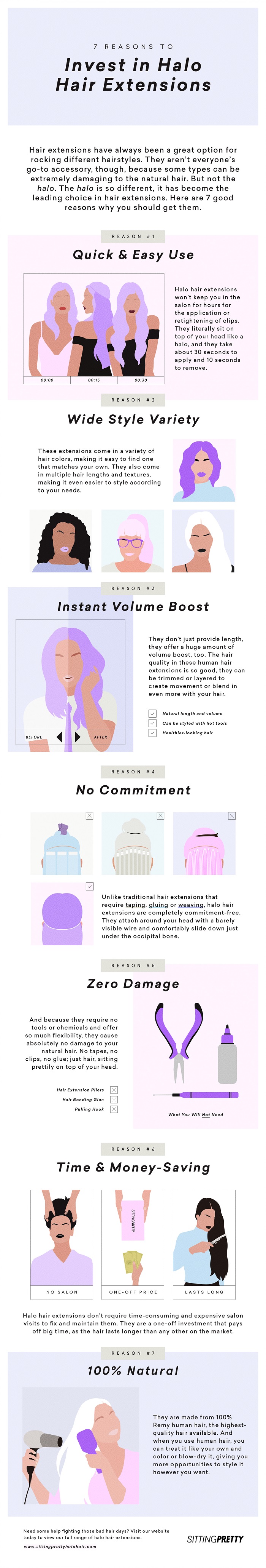 reasons to get halo hair extensions 