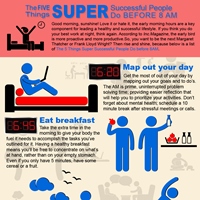FIVE Things Super Successful People Do Before 8AM (Infographic)