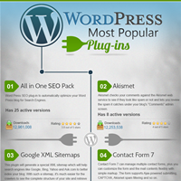 WordPress Most Popular Plugins (Infographic)
