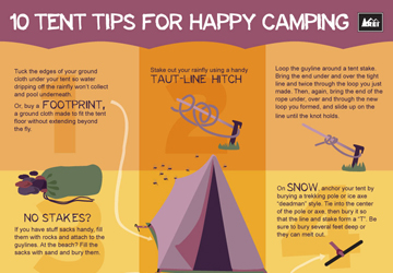 10 Tent Tips for Happy Camping Infographic