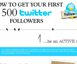 How To Get Your First 500 Twitter Followers? (Infographic)