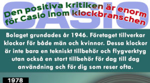 Den positiva kritiken är enorm för Casio inom klockbranschen