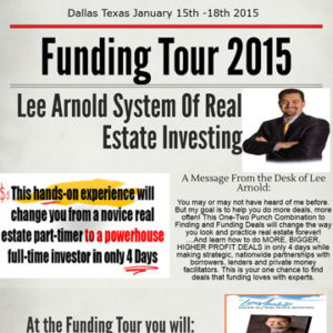 Lee Arnold 2015 Funding Tour