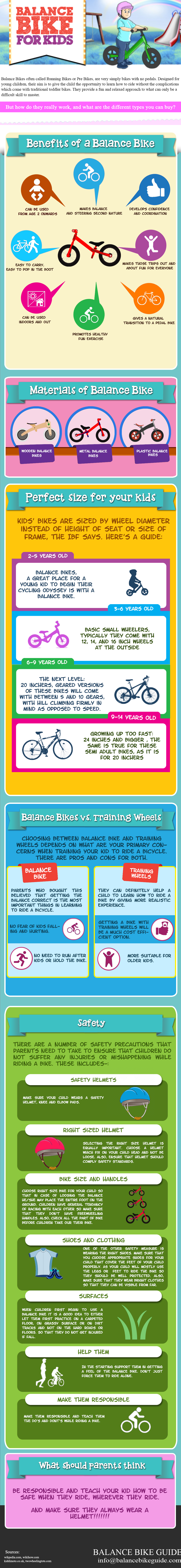 Balance bike guides