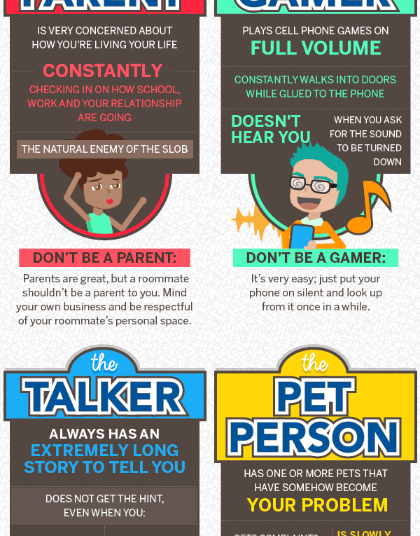 The Worst Types of Roommates