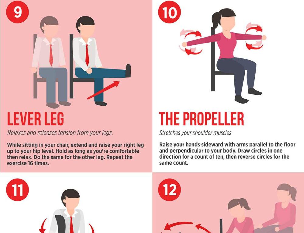 20 Desk Exercises to Stay Fit & Healthy