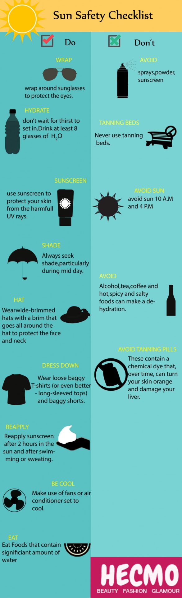 Sun Safety Checklist