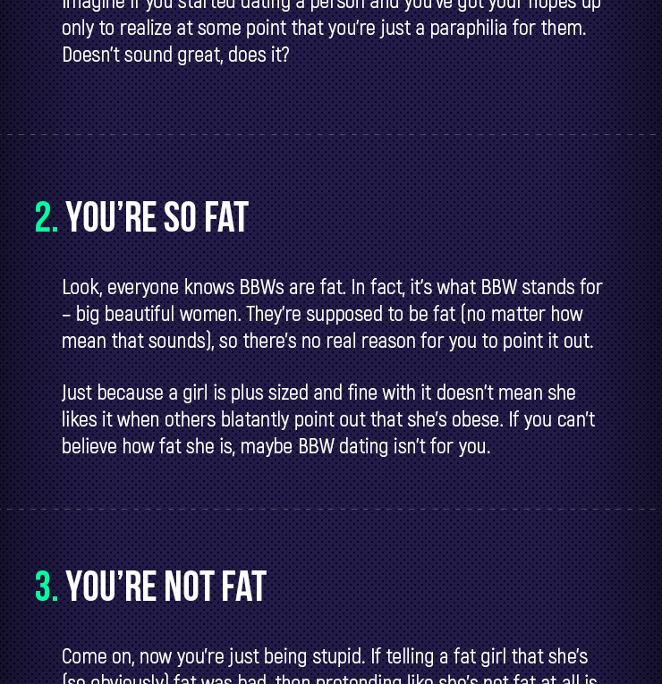 Top 4 Things BBWs Don’t Want to Hear