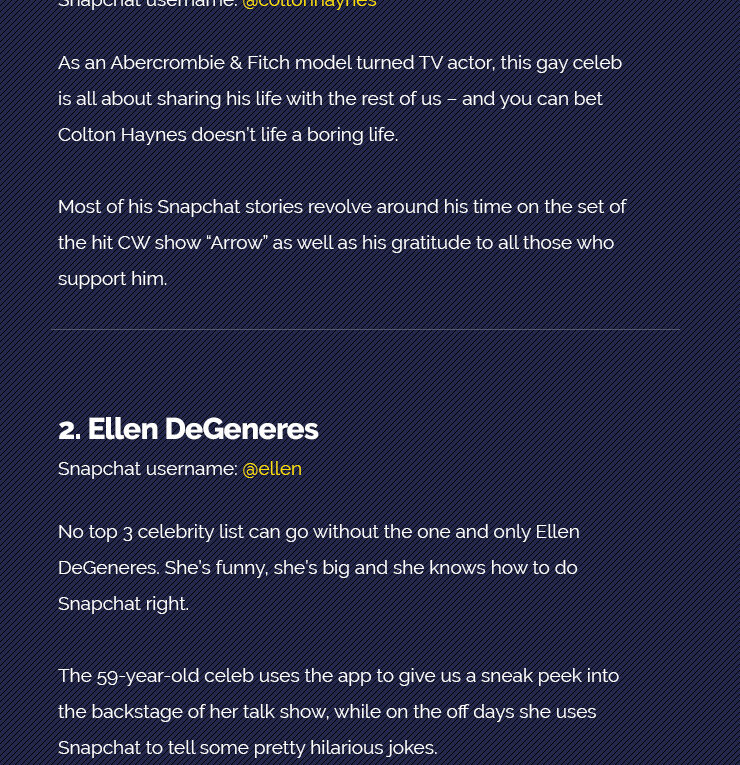 The 3 Gay Celebs that Rule the Snapchat Scene