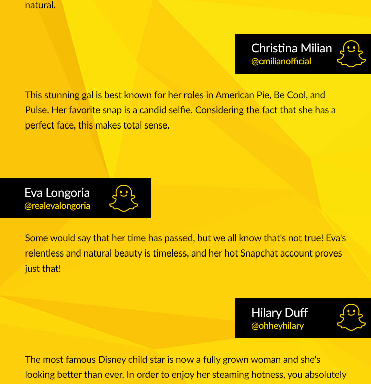 5 Hottest Hollywood Actresses You Need To Follow On Snapchat