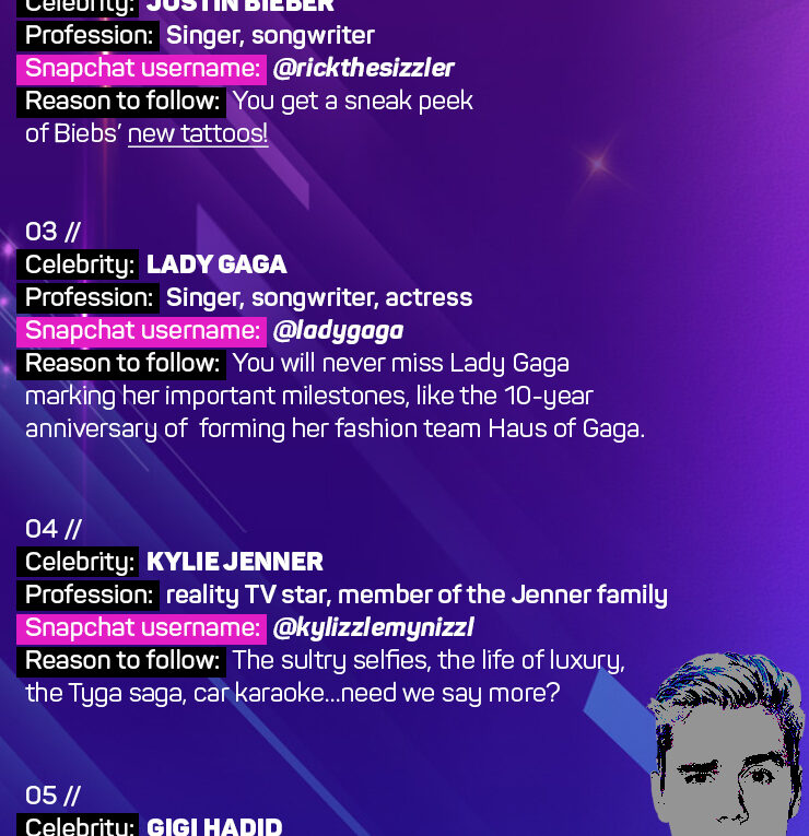 Top 5 Celebrities You Need To Start Following On Snapchat ASAP