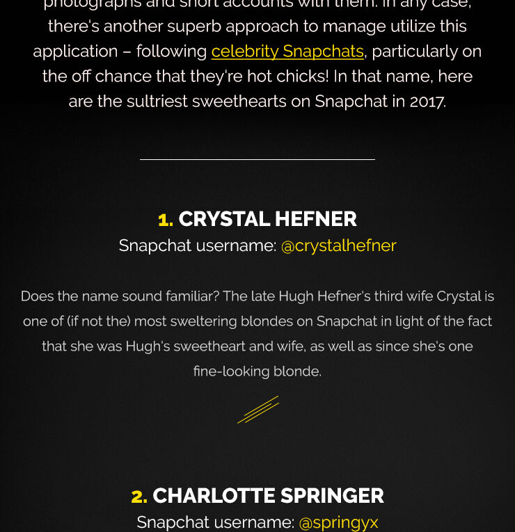 The Hottest Chicks On This Year’s Snapchat