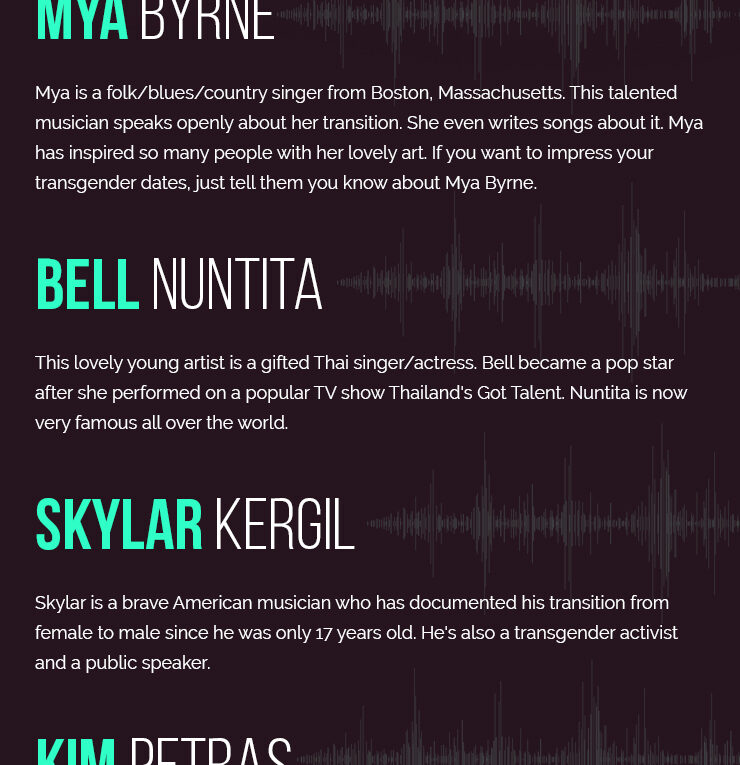 5 Famous Transgender Singers And Musicians