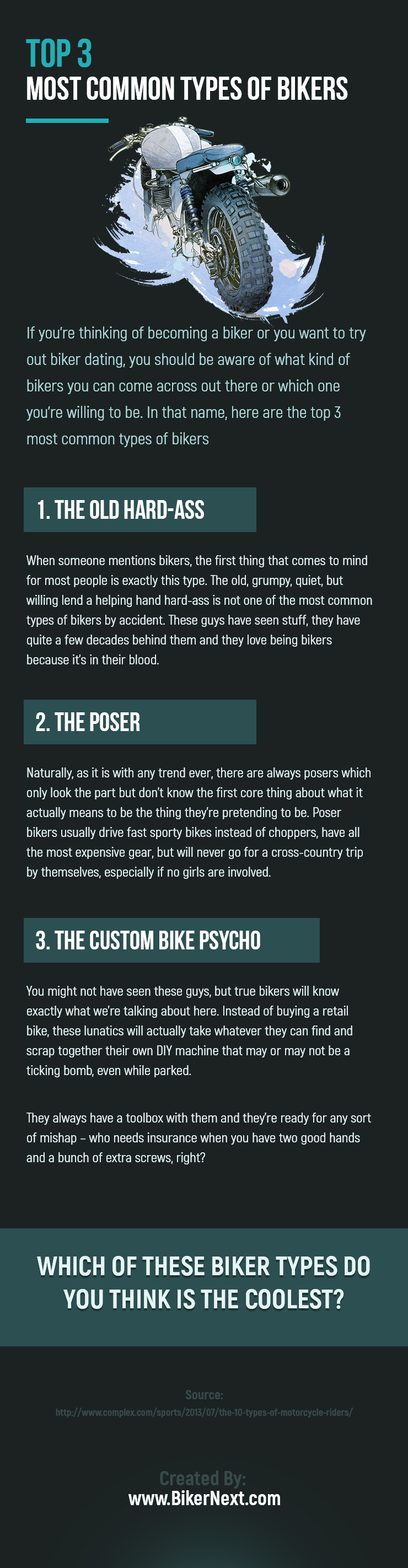 Top 3 Most Common Types of Bikers