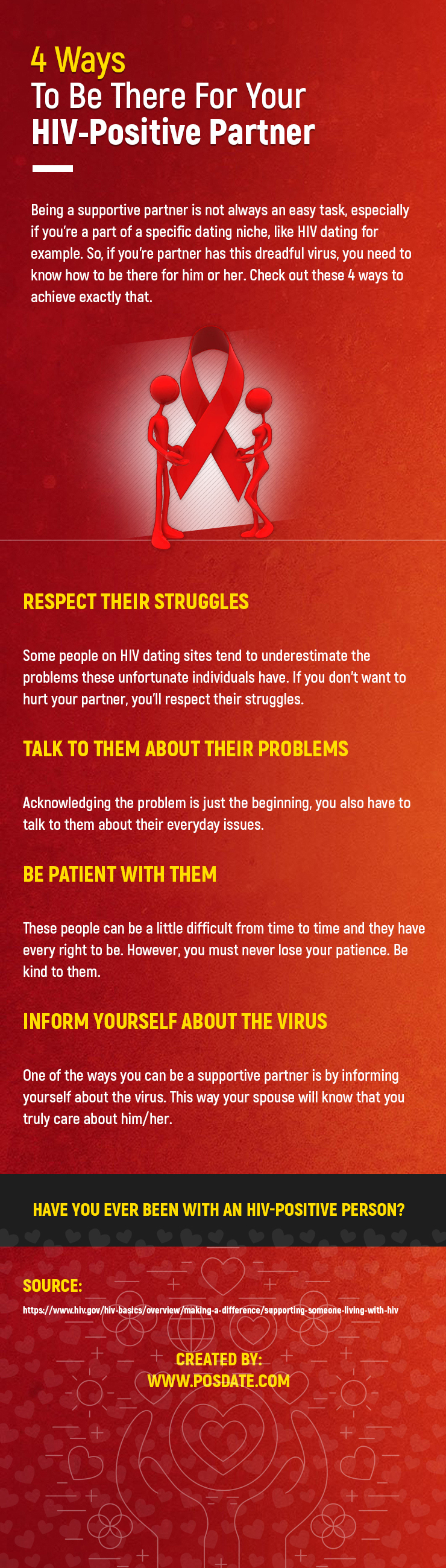 4 Ways To Be There For Your HIV Positive Partner