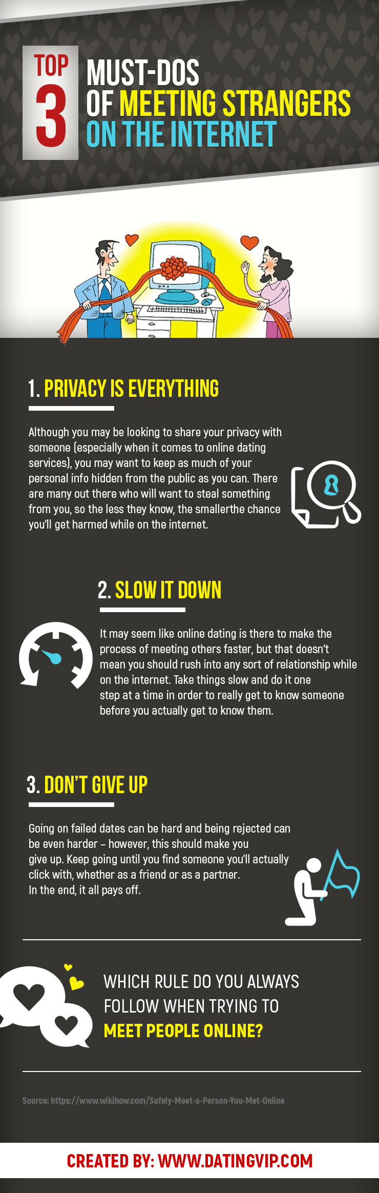 Top 3 Must Dos of Meeting Strangers on the Internet