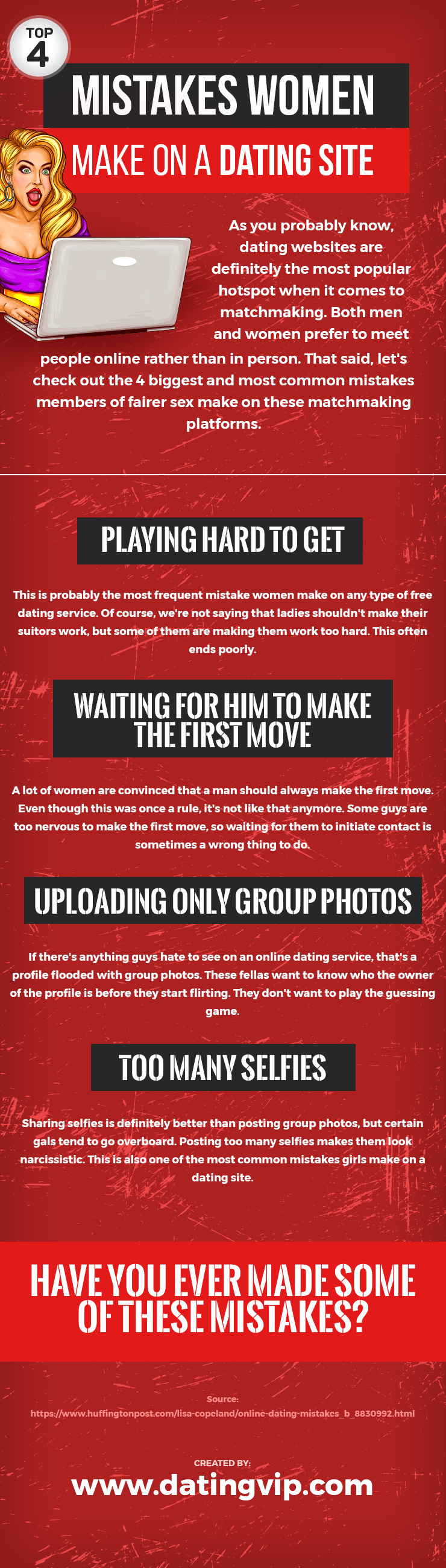 Top 4 Mistakes Women Make On A Dating Site