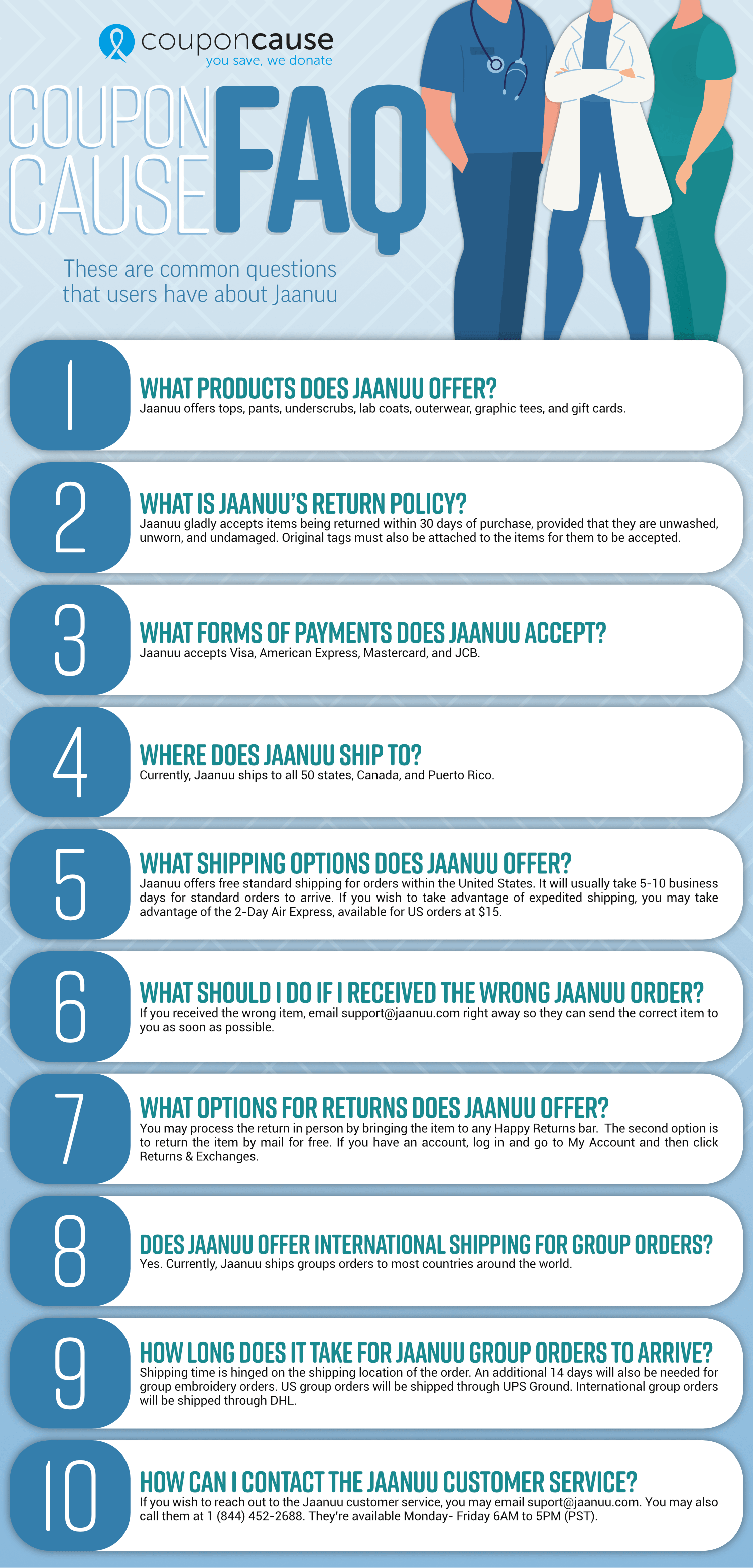 Jaanuu Coupon Cause FAQ (C.C. FAQ)