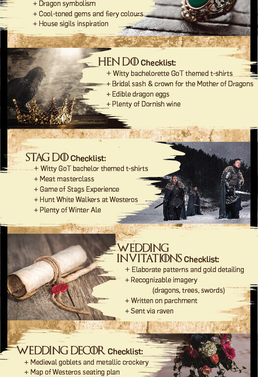 Your Ultimate GoT Wedding Checklist