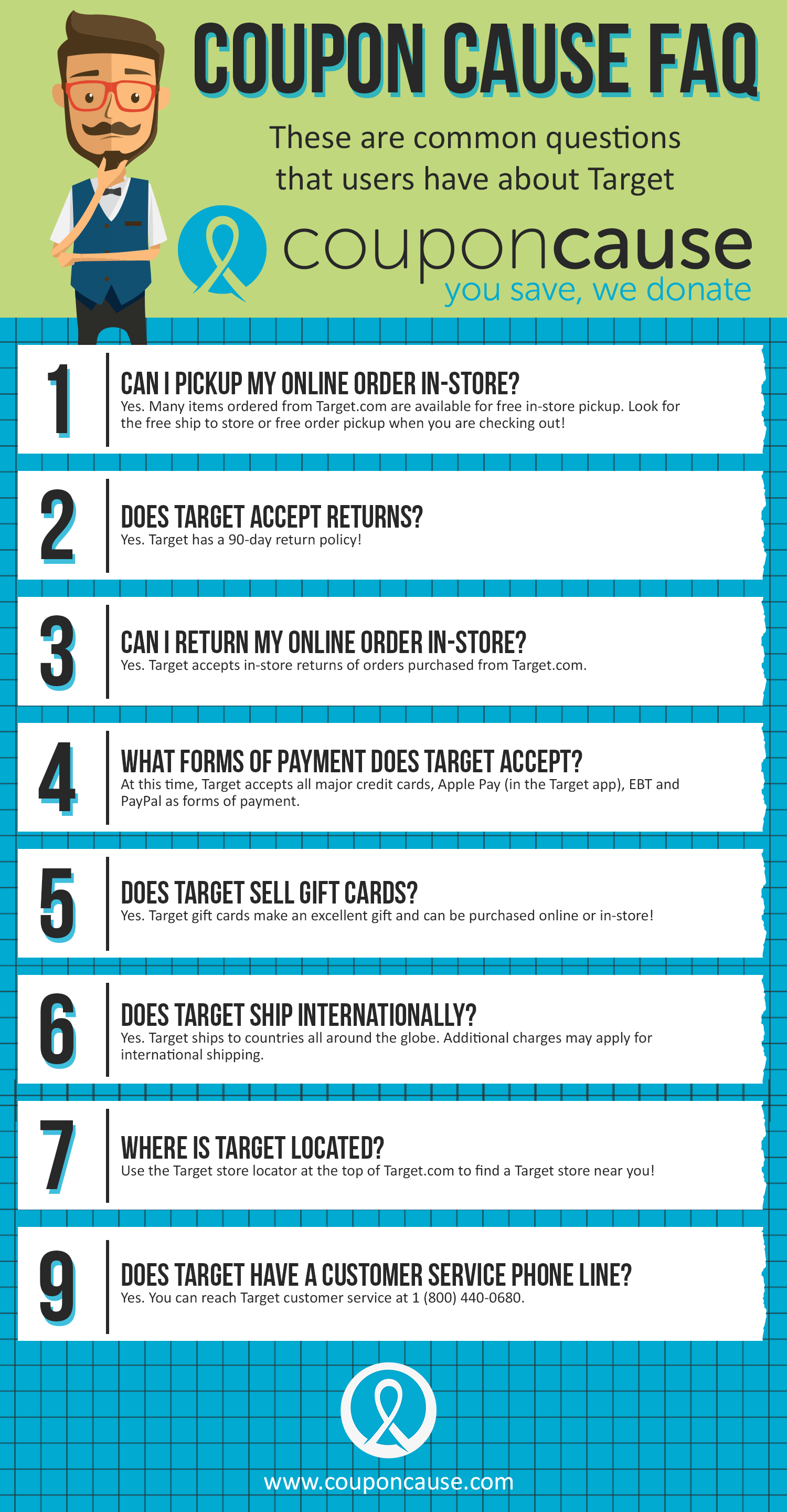 Target Coupon Cause FAQ (C.C. FAQ)