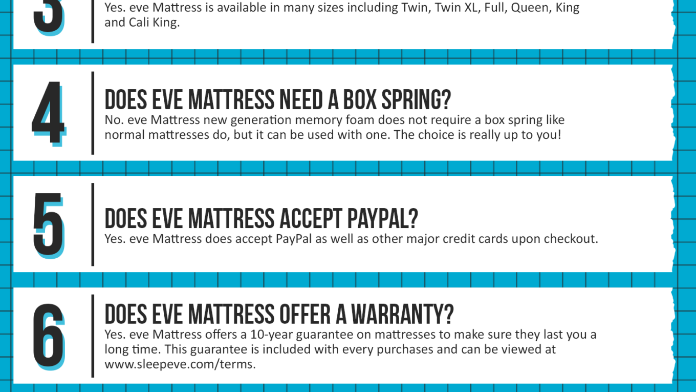 Eve Mattress Coupon Cause FAQ (C.C. FAQ)