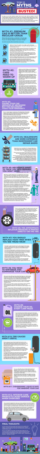 Top 12 Myths About Car Care – Busted!