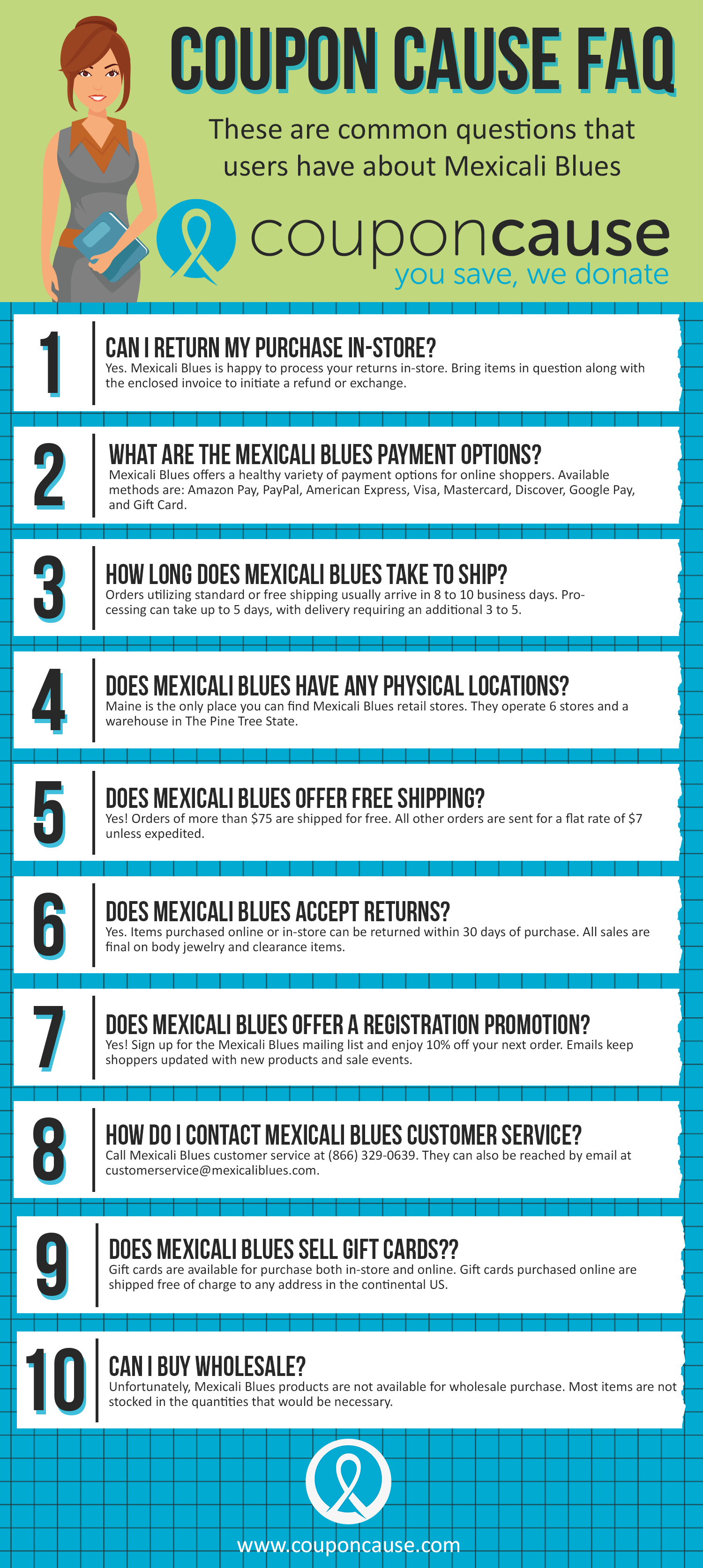 Mexicali Blues Coupon Cause FAQ (C.C. FAQ)