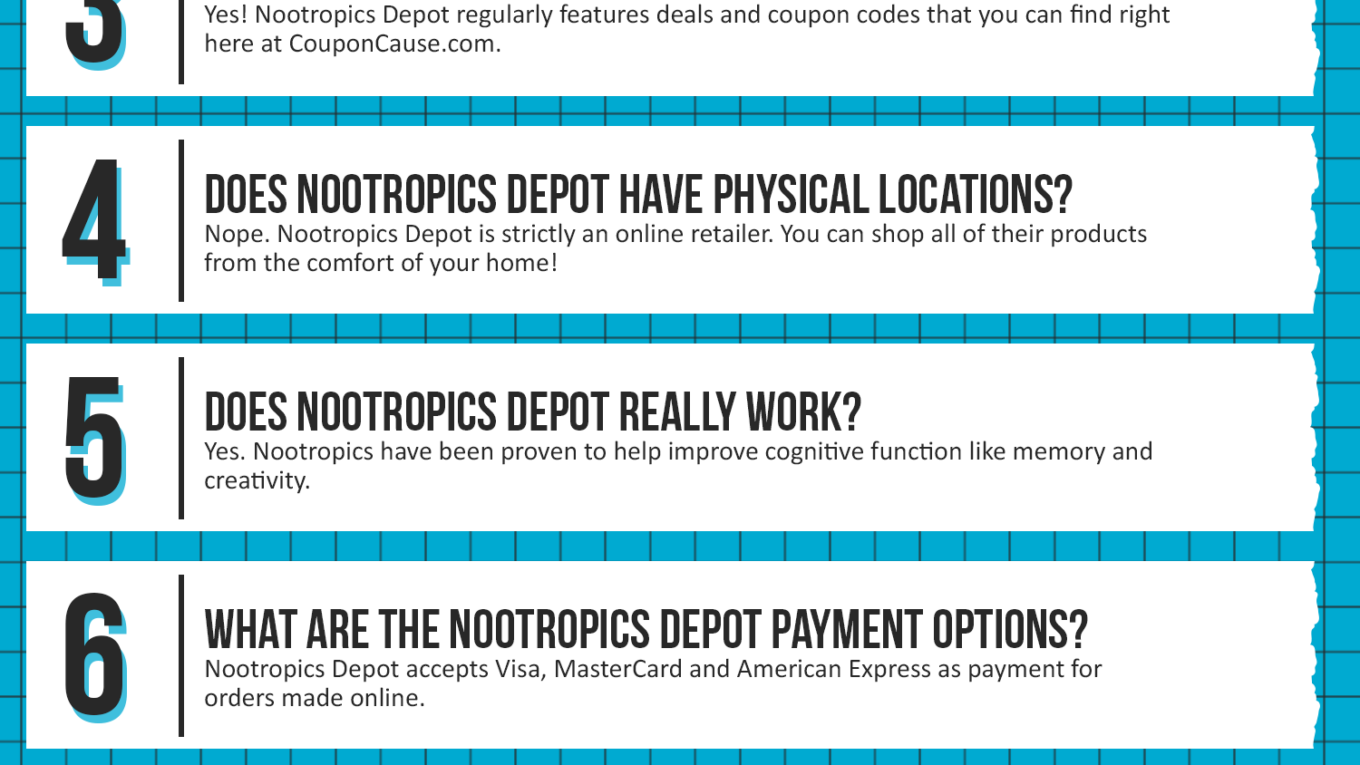 Nootropics Depot Watches Coupon Cause FAQ (C.C. FAQ)