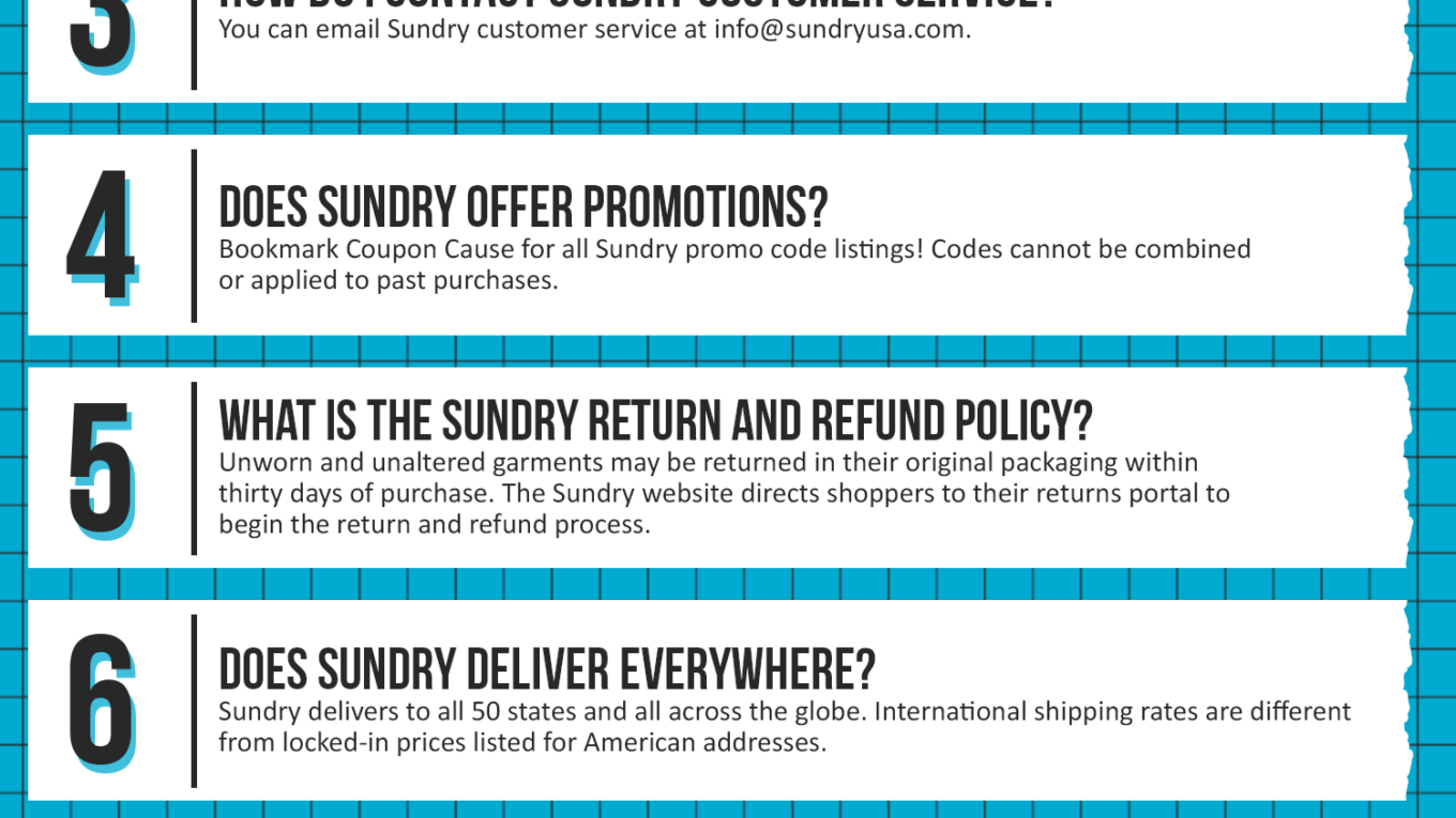 Sundry Coupon Cause FAQ (C.C. FAQ)