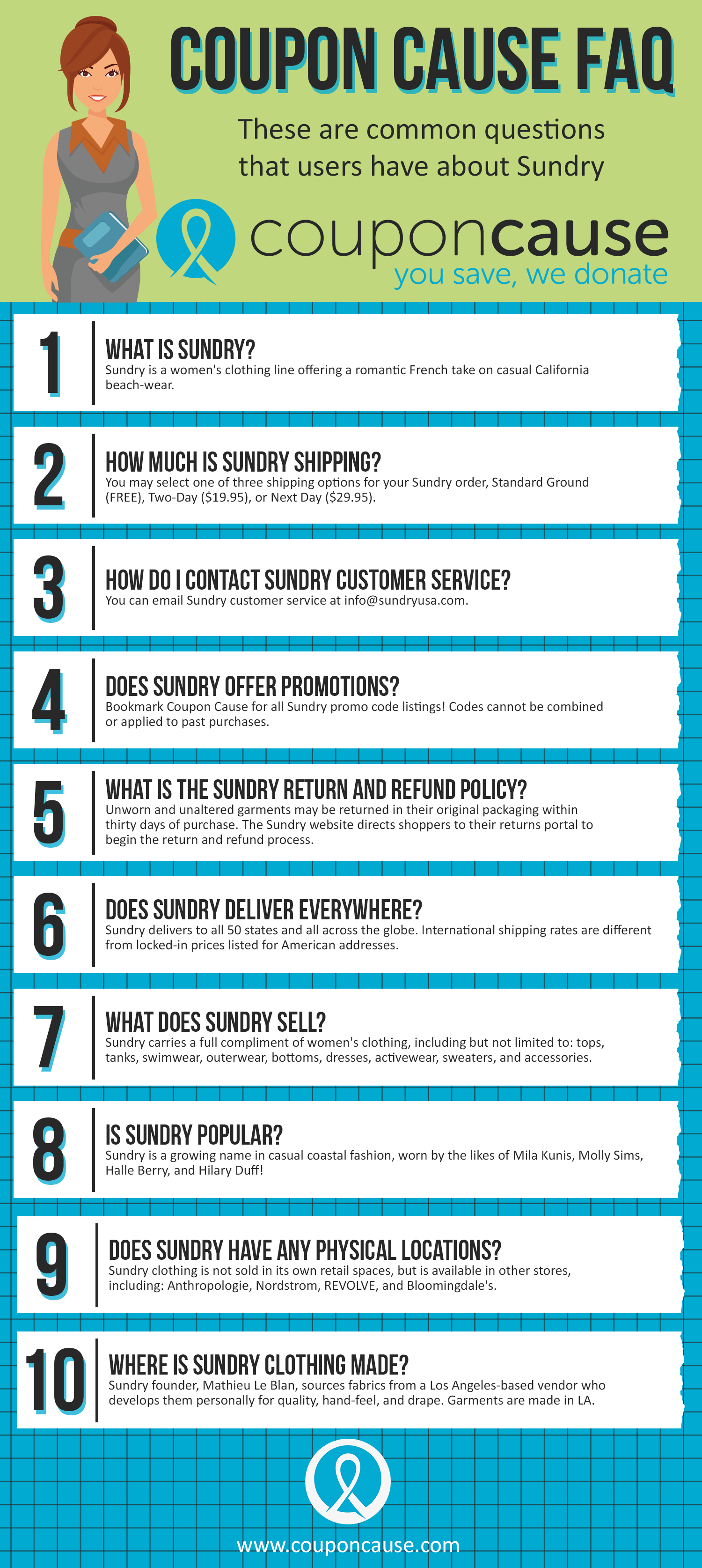 Sundry Coupon Cause FAQ (C.C. FAQ)