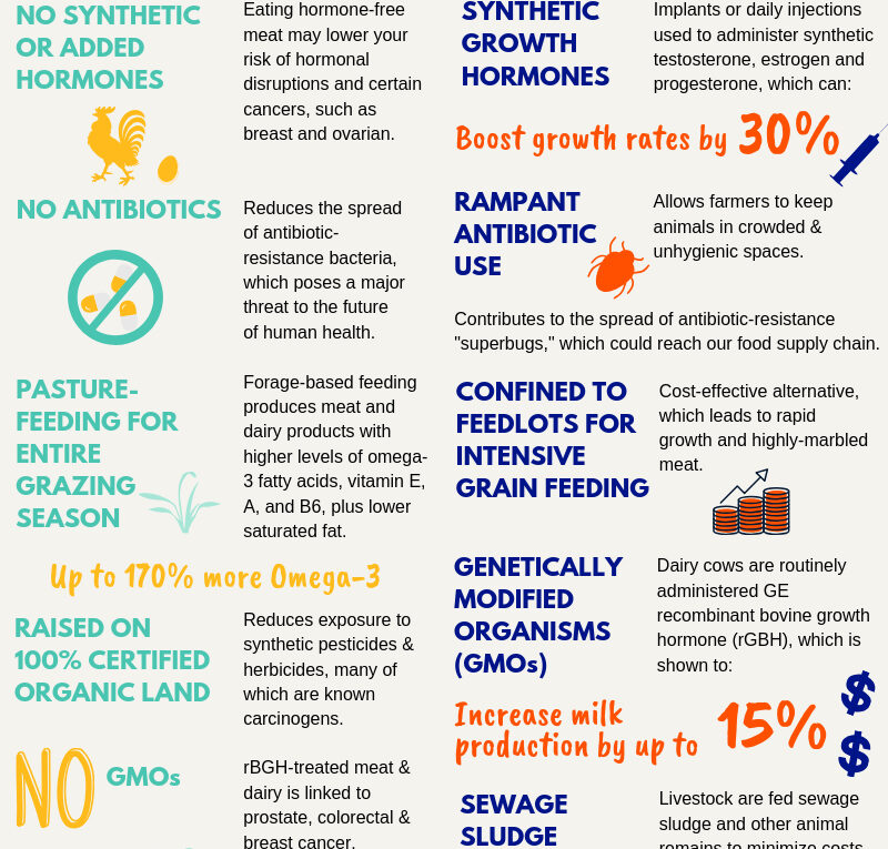 Organic vs Non Organic Meat, Poultry, Dairy, and Egg Farming