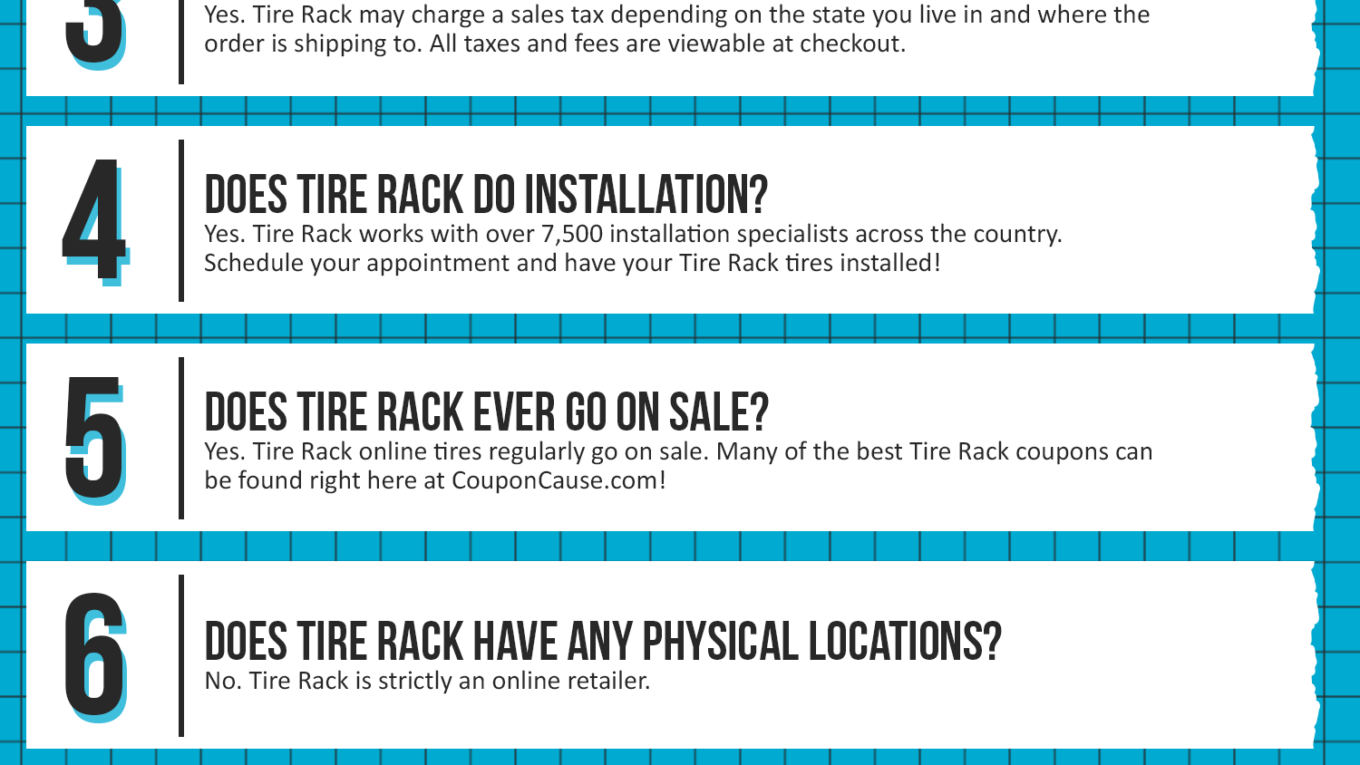 TireRack Coupon Cause FAQ (C.C. FAQ)