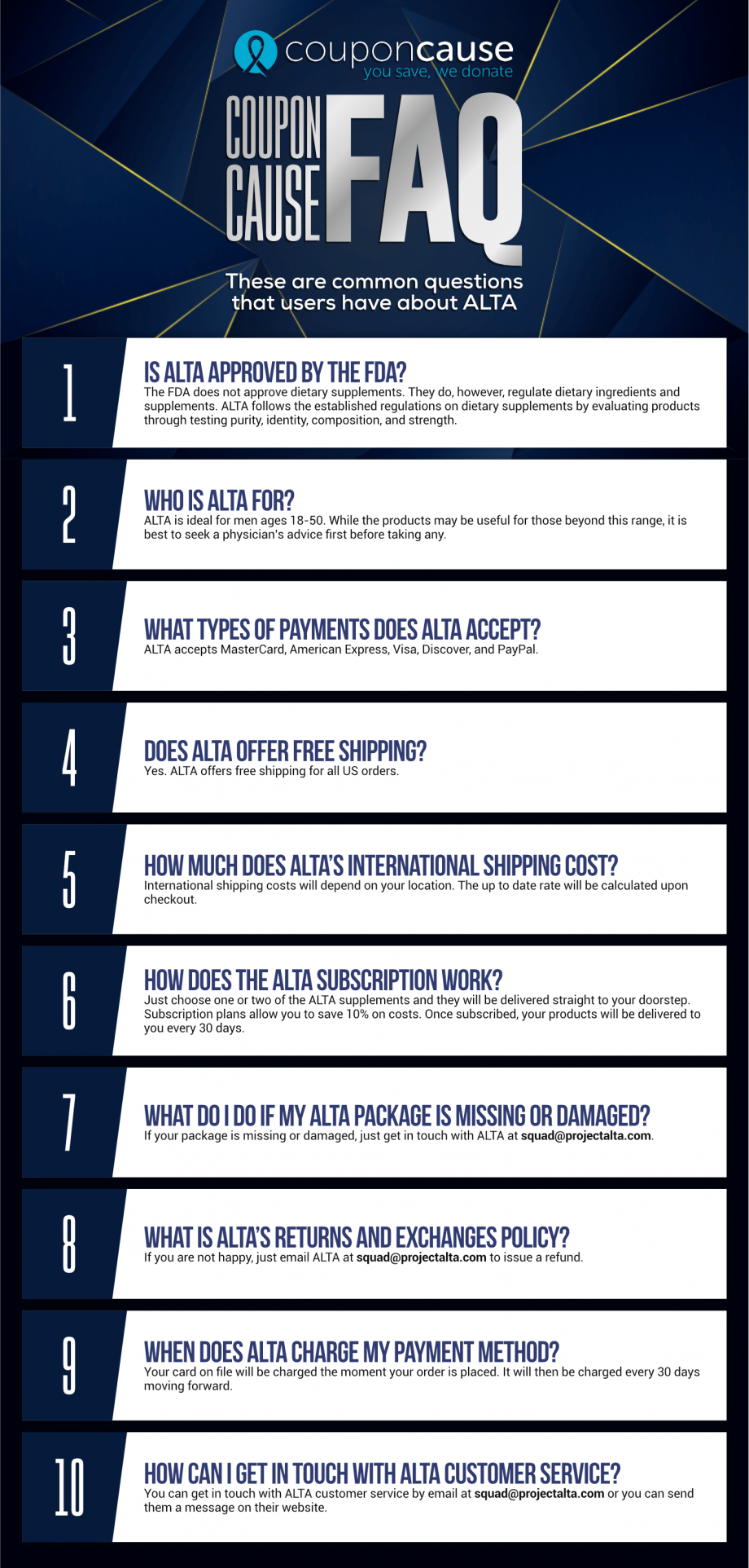 ALTA Infographic Order Coupon Cause FAQ (C.C. FAQ)