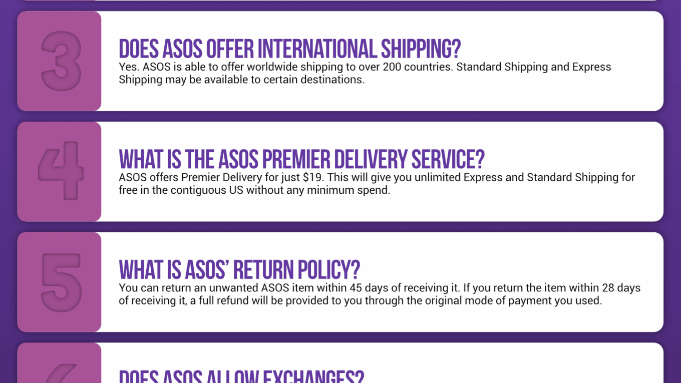 ASOS Infographic Order Coupon Cause FAQ (C.C. FAQ)