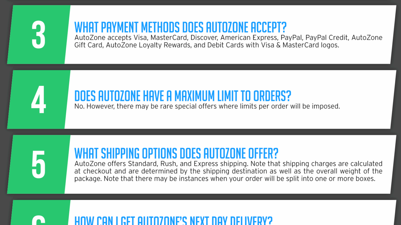 AutoZone Infographic Order Coupon Cause FAQ (C.C. FAQ)