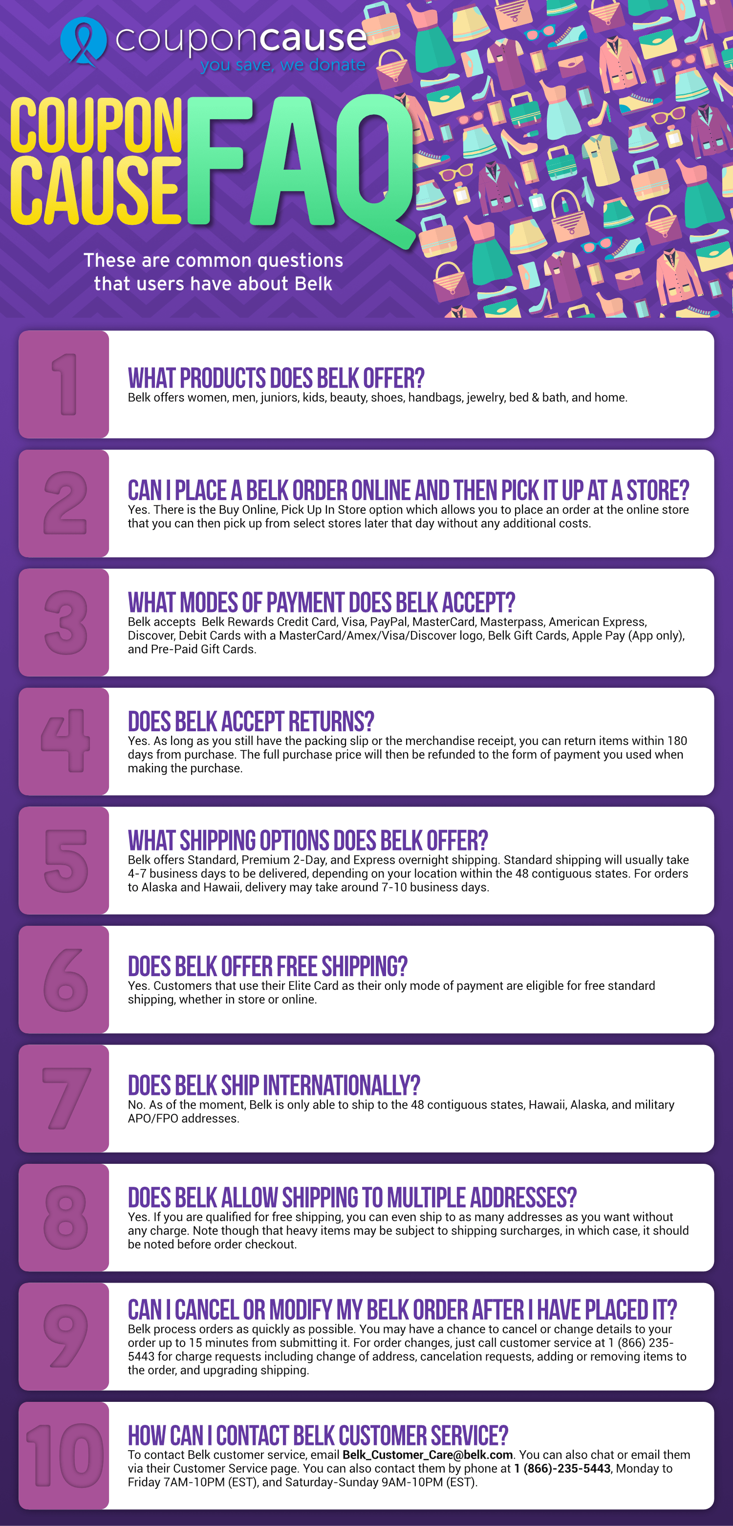 Belk Infographic Order Coupon Cause FAQ (C.C. FAQ)