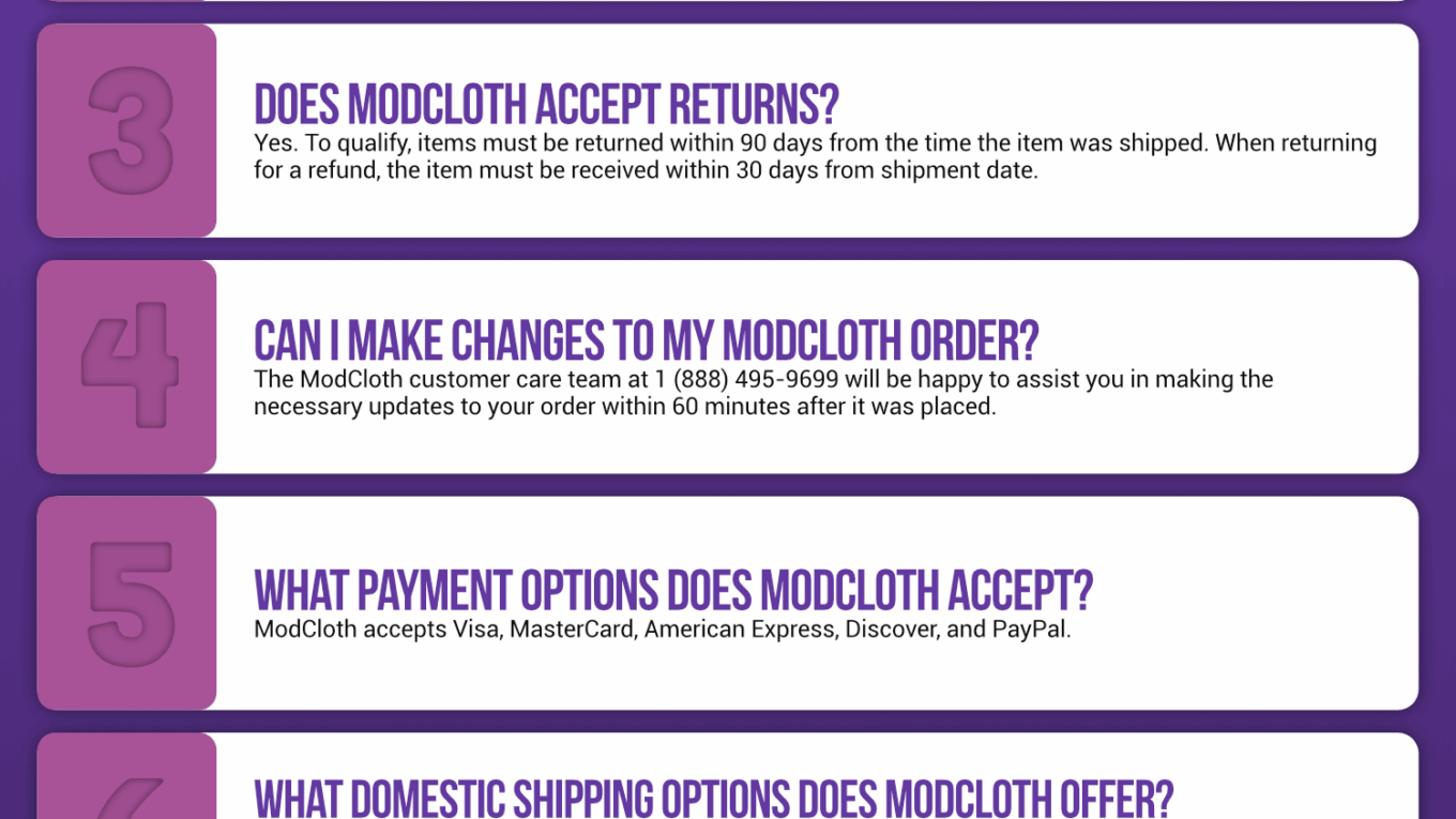 ModCloth Infographic Order Coupon Cause FAQ (C.C. FAQ)