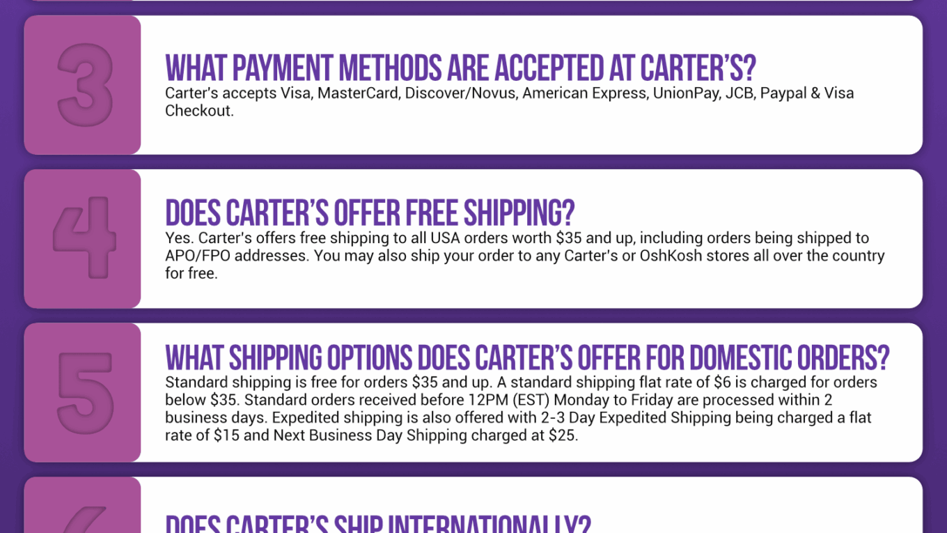Carter’s Infographic Order Coupon Cause FAQ (C.C. FAQ)