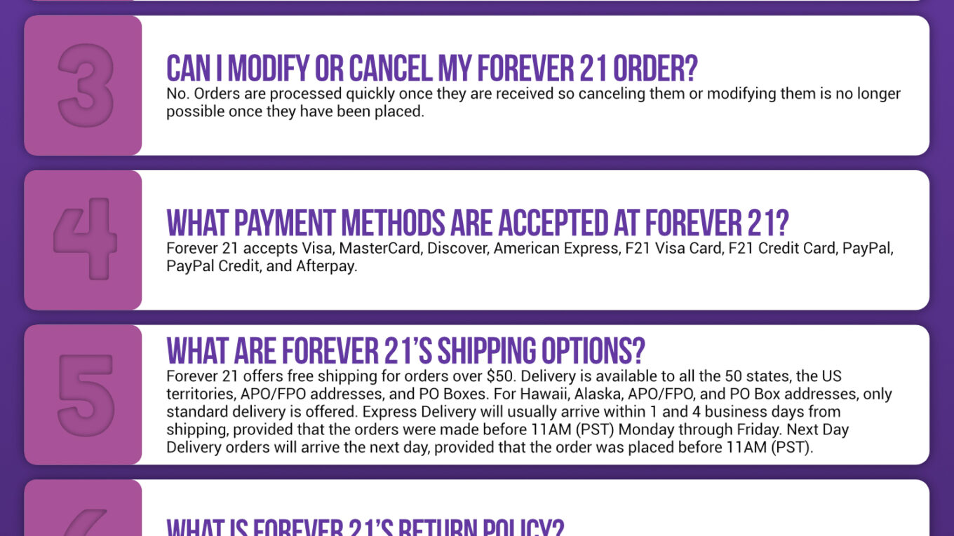 Forever 21 Coupon Cause FAQ (C.C. FAQ)