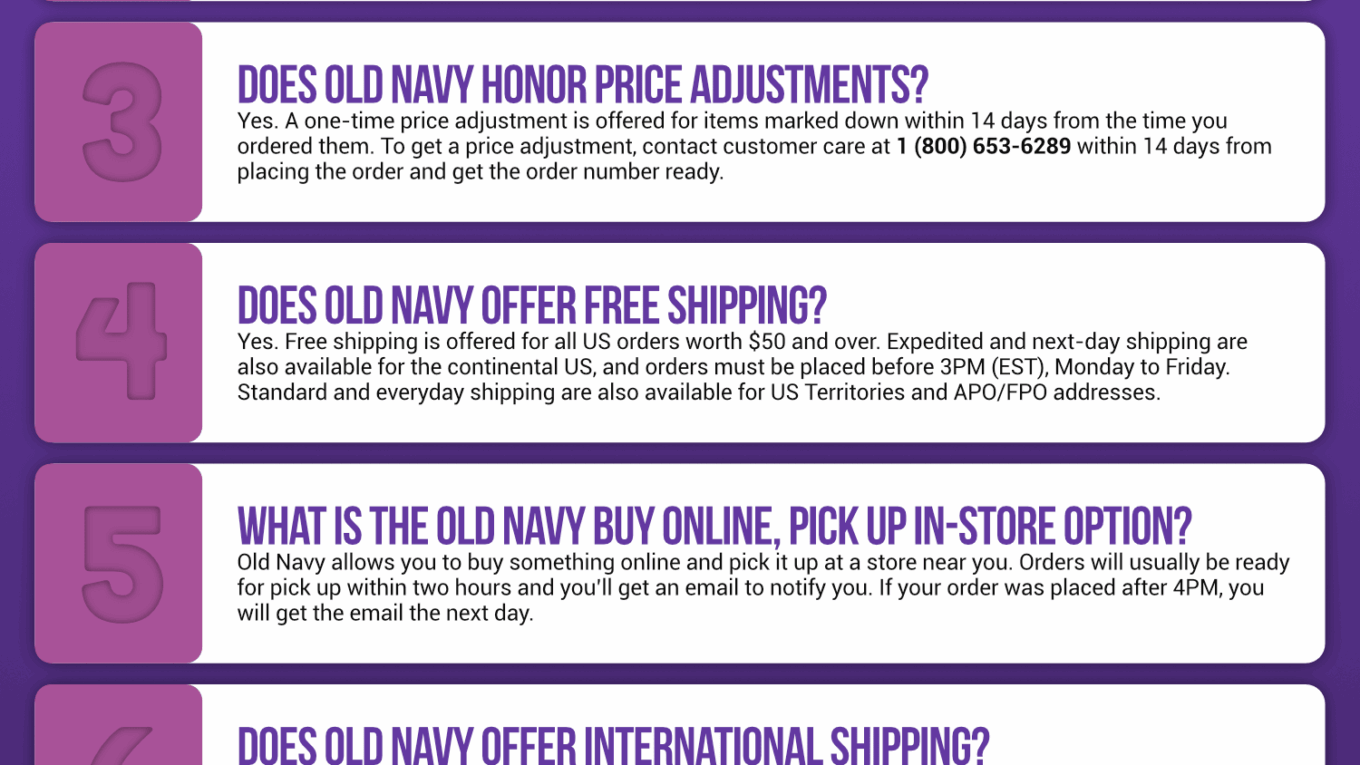 Old Navy Infographic Order Coupon Cause FAQ (C.C. FAQ)
