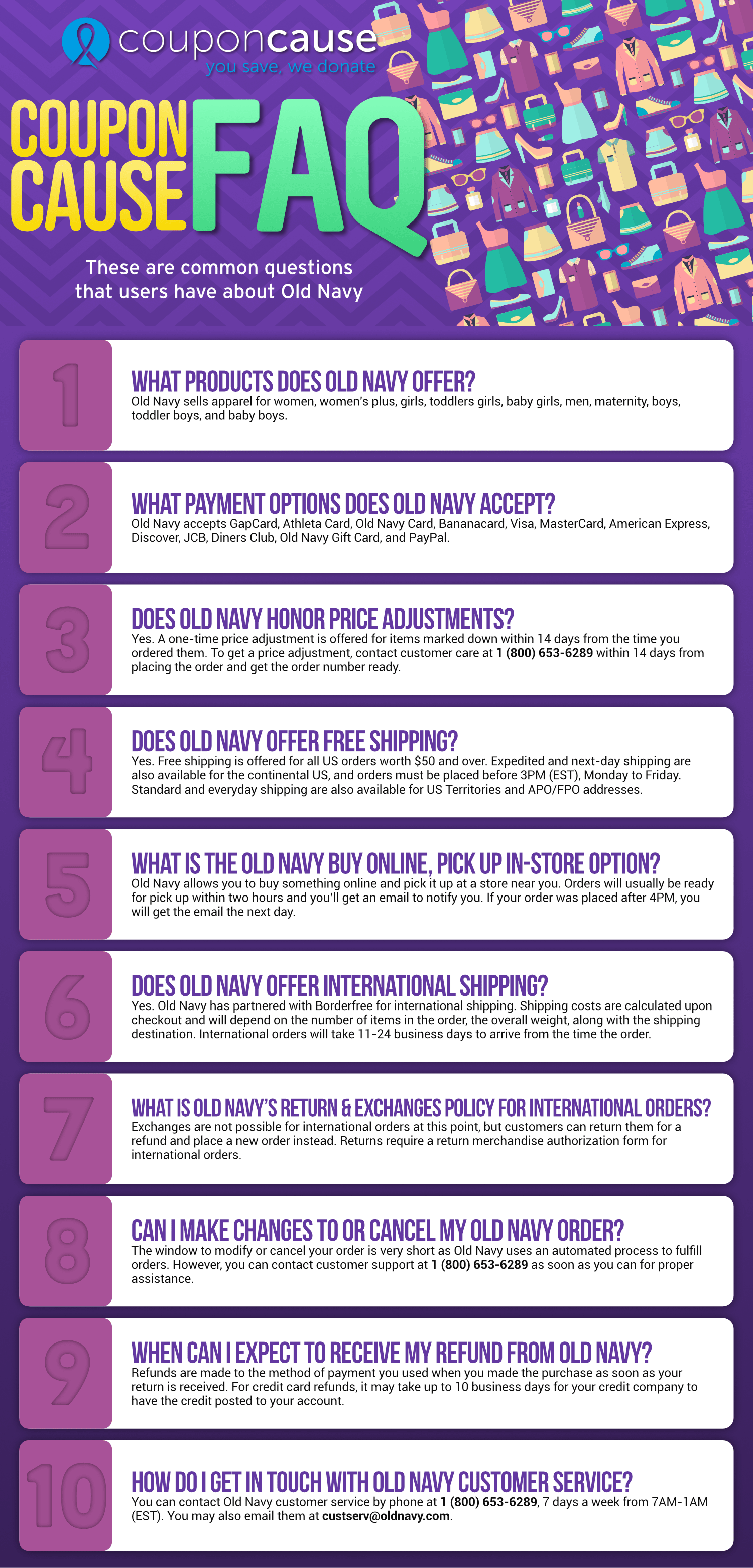 Old Navy Infographic Order Coupon Cause FAQ (C.C. FAQ)