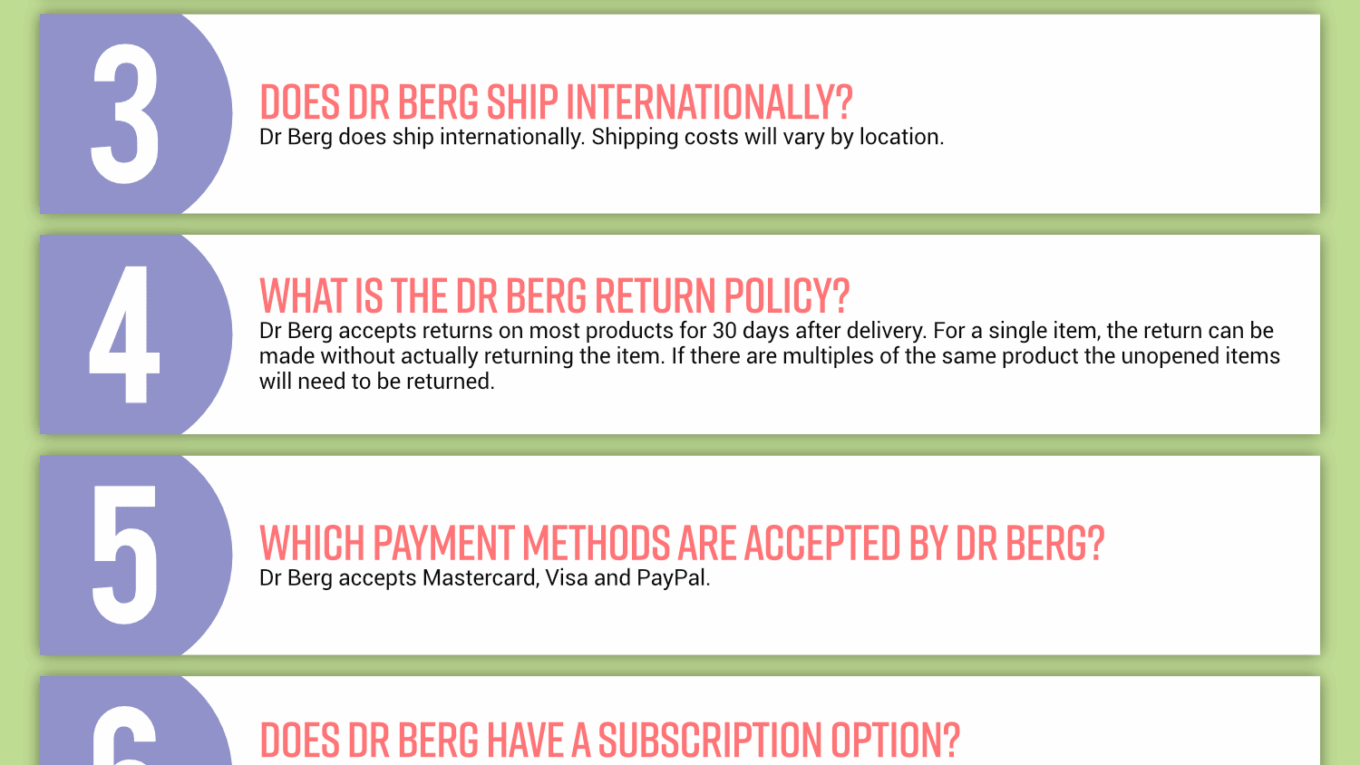 Dr Berg Coupon Cause FAQ (C.C. FAQ)
