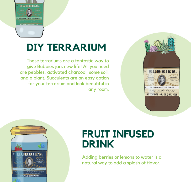 Ways to Reuse Bubbies Jars