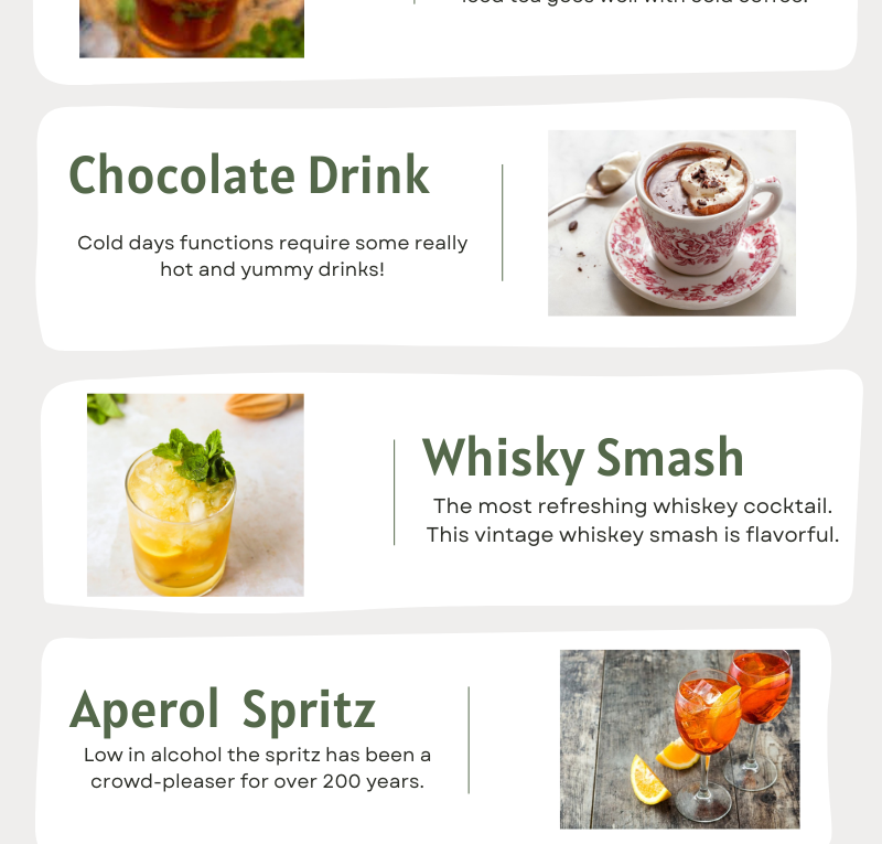 Top 6 Wedding Welcome Drinks For Every Season