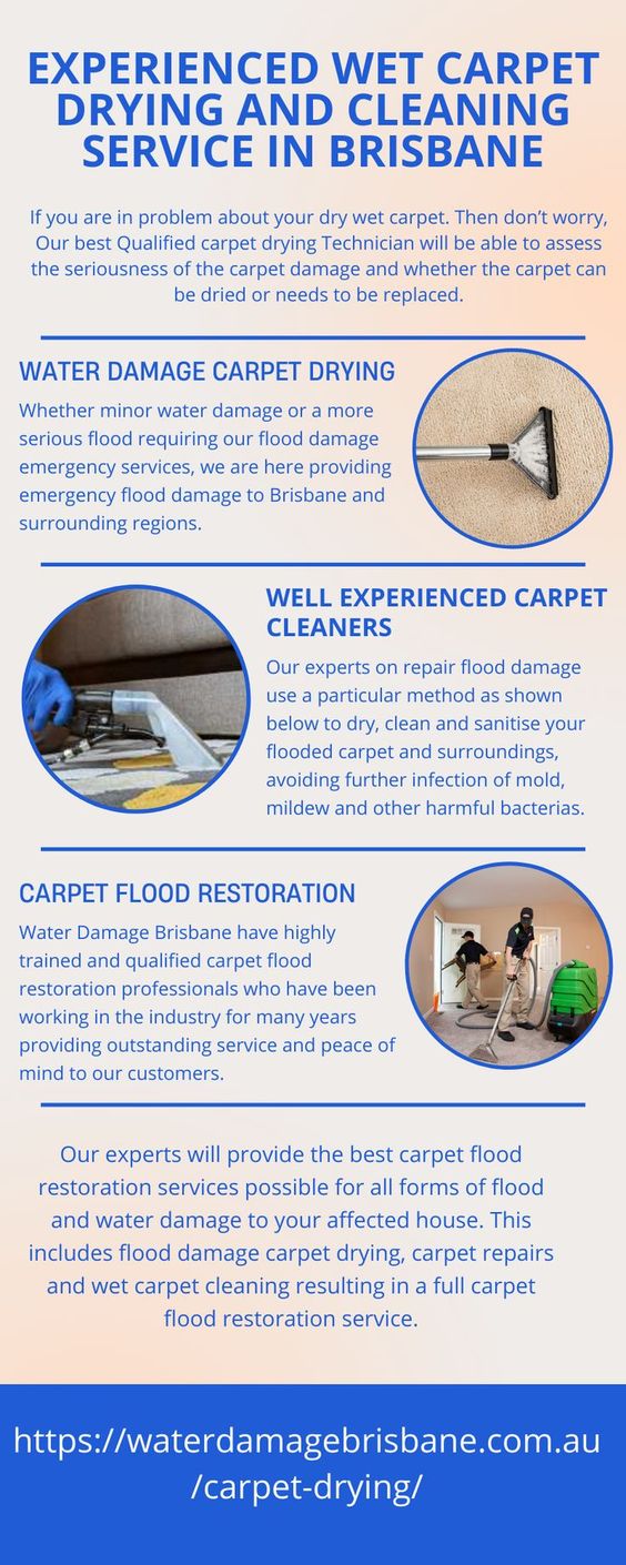 Experienced Wet Carpet Drying and Cleaning Service in Brisbane